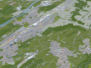 lucerne city switzerland 30km 3D Model
