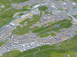 lucerne city switzerland 30km 3D Model