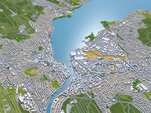 lucerne city switzerland 30km Modelo 3D