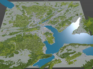 lucerne city switzerland 30km 3D Model