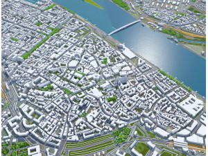 Mainz city germany 40km 3D मॉडल
