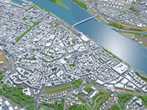 Mainz city germany 40km 3D मॉडल