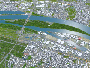 Mainz city germany 40km 3D मॉडल