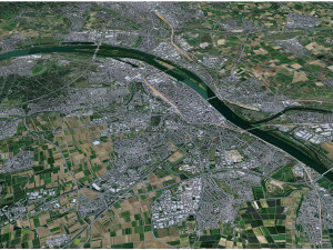 Mainz city germany 40km 3D मॉडल