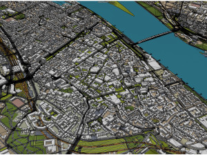 Mainz city germany 40km 3D मॉडल