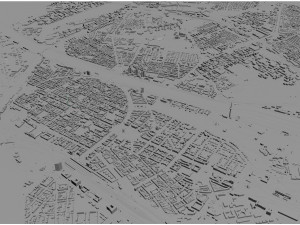Mannheim city germany 40km 3Dモデル