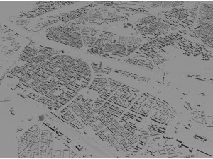 Mannheim city germany 40km 3D Model