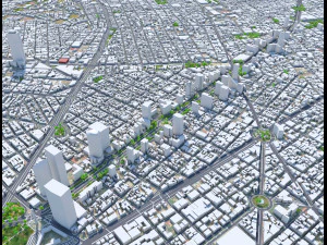 Mexico city mexico 50km 3D Model