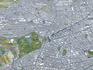 Mexico city mexico 50km 3D Model