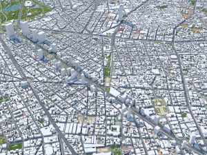 Mexico city mexico 50km 3D Model
