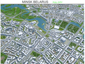 Minsk city belarus 60km 3D Model