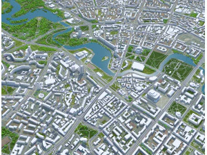 Cidade de Minsk, Bielorr&uacute;ssia, 60 km Modelo 3D