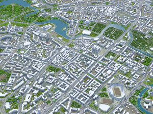 Minsk city belarus 60km Model 3D