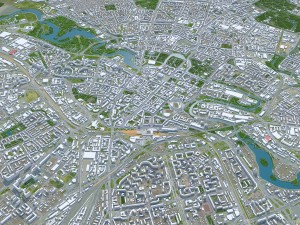 Minsk city belarus 60km Model 3D
