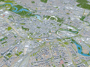 Minsk city belarus 60km Model 3D