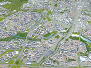 Cidade de Minsk, Bielorr&uacute;ssia, 60 km Modelo 3D