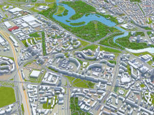 Minsk city belarus 60km Model 3D