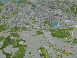 Cidade de Minsk, Bielorr&uacute;ssia, 60 km Modelo 3D