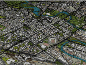 Minsk city belarus 60km Model 3D