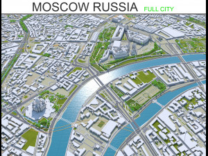 moscow city russia 150km 3D Model