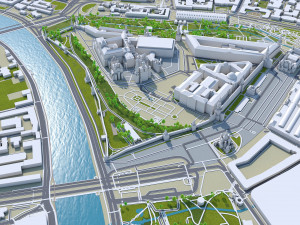 moscow city russia 150km Model 3D