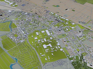 Москва, Россия, 150 км. 3D Модель