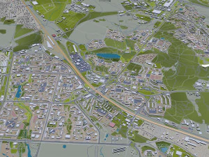 Москва, Россия, 150 км. 3D Модель