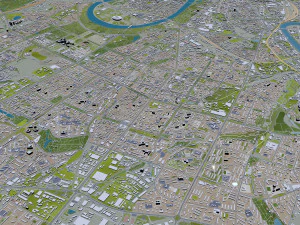 Москва, Россия, 150 км. 3D Модель