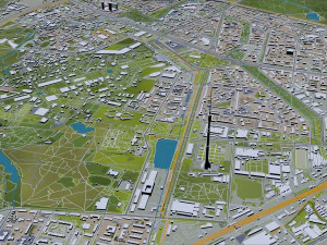 Москва, Россия, 150 км. 3D Модель