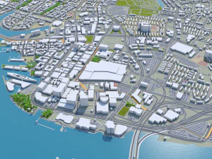 norfolk virginia city usa 40km 3D Model