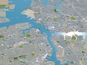 norfolk virginia city usa 40km 3D Model
