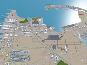 norfolk virginia city usa 40km 3D Model