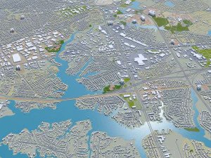 norfolk virginia city usa 40km 3D Model