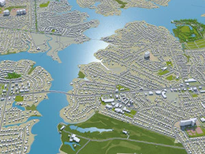 norfolk virginia city usa 40km 3D Model