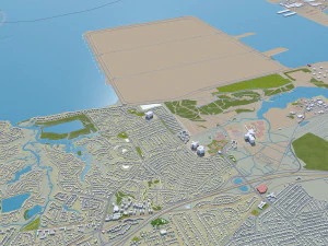 norfolk virginia city usa 40km 3D Model
