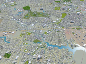 norfolk virginia city usa 40km 3D Model