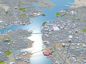 norfolk virginia city usa 40km 3D मॉडल