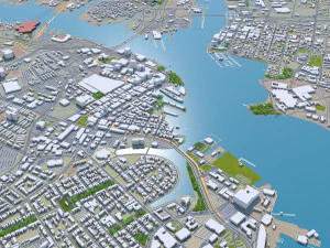 norfolk virginia city usa 40km 3D Model