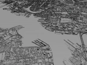 norfolk virginia city usa 40km 3D Model