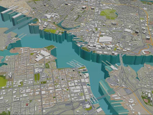 norfolk virginia city usa 40km 3D Model