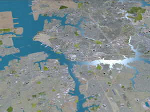 norfolk virginia city usa 40km 3D Model