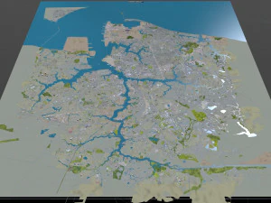 norfolk virginia city usa 40km 3D Model