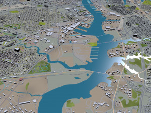 norfolk virginia city usa 40km 3D मॉडल