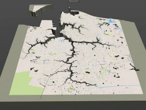 norfolk virginia city usa 40km 3D Model
