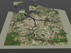 norfolk virginia city usa 40km 3D Model