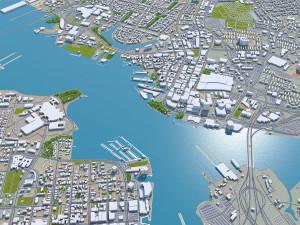 norfolk virginia city usa 40km 3D मॉडल