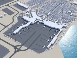 Oakland city california usa 50km Modello 3D