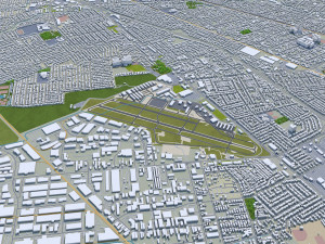 Oakland city california usa 50km Modello 3D