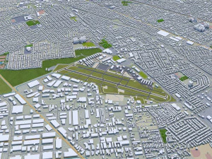 Oakland city california usa 50km 3D Model