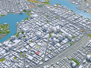 Oakland city california usa 50km Modello 3D